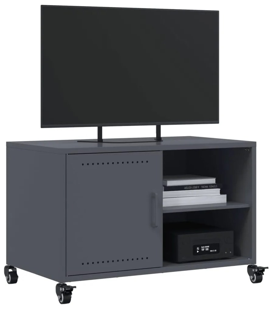 vidaXL Έπιπλο Τηλεόρασης Μαύρο 68x39x43,5 εκ. Χάλυβας