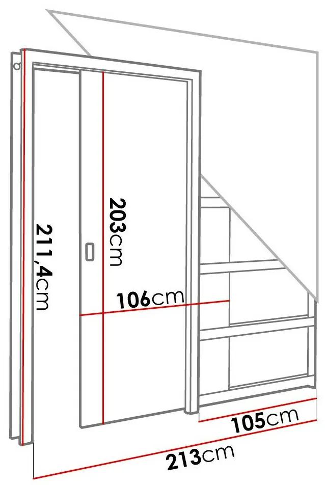 Συρόμενες πόρτες Dover 185, 67 kg, Sonoma οξιά, Πλαστικοποιημένη μοριοσανίδα, Ανοιχτό καφέ, Αλουμίνιο, Ατσάλι | Epipla1.gr