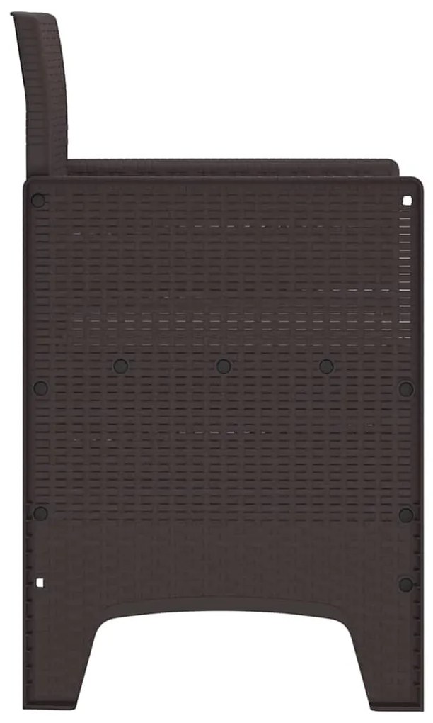 vidaXL Καρέκλα Κήπου 2 pcs Καφέ 53 x 49 x 85 εκ. Πολυπροπυλένιο