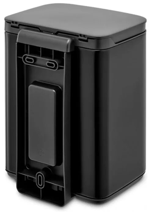 Κάδος απορριμμάτων Brabantia Bo Small 4L, Ομαλό και αθόρυβο άνοιγμα,Αντιολισθητική βάση, Μαύρο