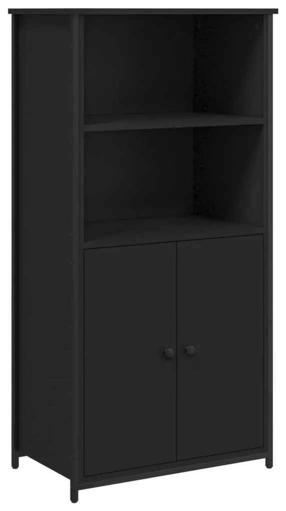 vidaXL Ντουλάπι Μαύρο 62x36x121,5 εκ. από Επεξεργασμένο Ξύλο
