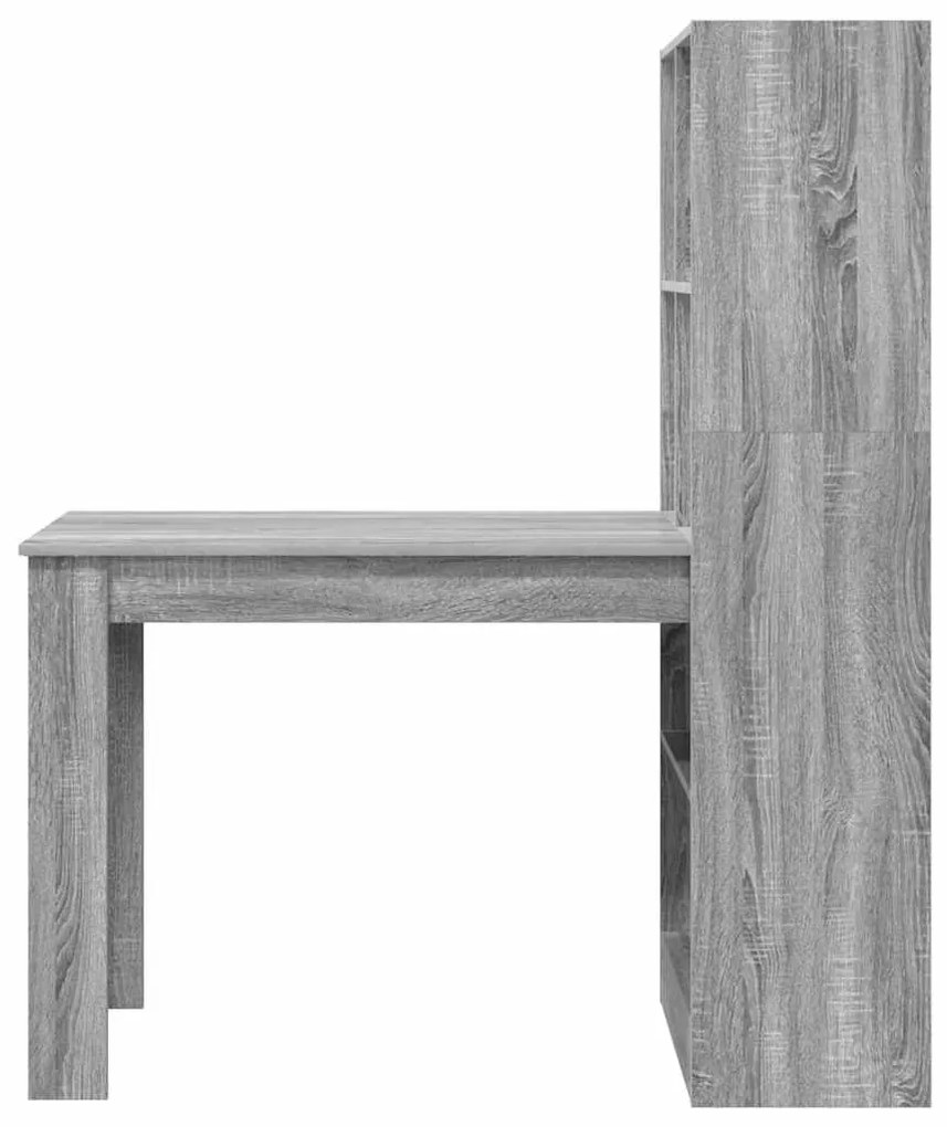 vidaXL Γραφείο Γκρίζο Σονομα 122 x 67 x 145 εκ. Επεξεργασμένο ξύλο