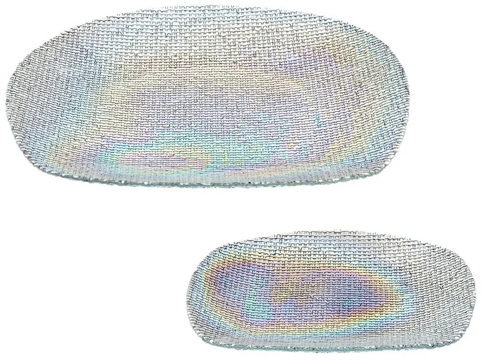 Σετ Πάστας Με Πιατέλα Goya Iris (Σετ 7Τμχ) 80.586.35 Clear-Multi Cryspo Trio 7 τμχ Glass