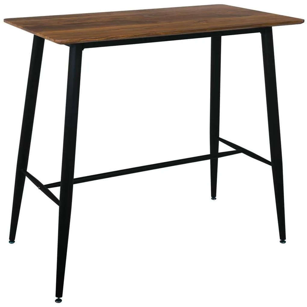 Τραπέζι BAR LAVIDA 120x60 Antique Oak, Μεταλ.Μαύρο