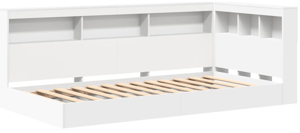 vidaXL Βιβλιοθήκη Κρεβατιού Λευκό 90 x 200 cm Επεξεργασμένο ξύλο