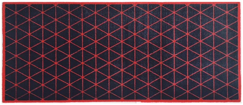 Πατάκι Εισόδου UNIVERSAL-029-RED-TRIANGLES-67X150-Sdim