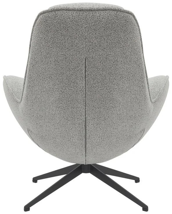 Πολυθρόνα περιστρεφόμενη Flago μπουκλέ ύφασμα σε ανοιχτή γκρι απόχρωση 85x88x103.5εκ 85x88x103.5 εκ.