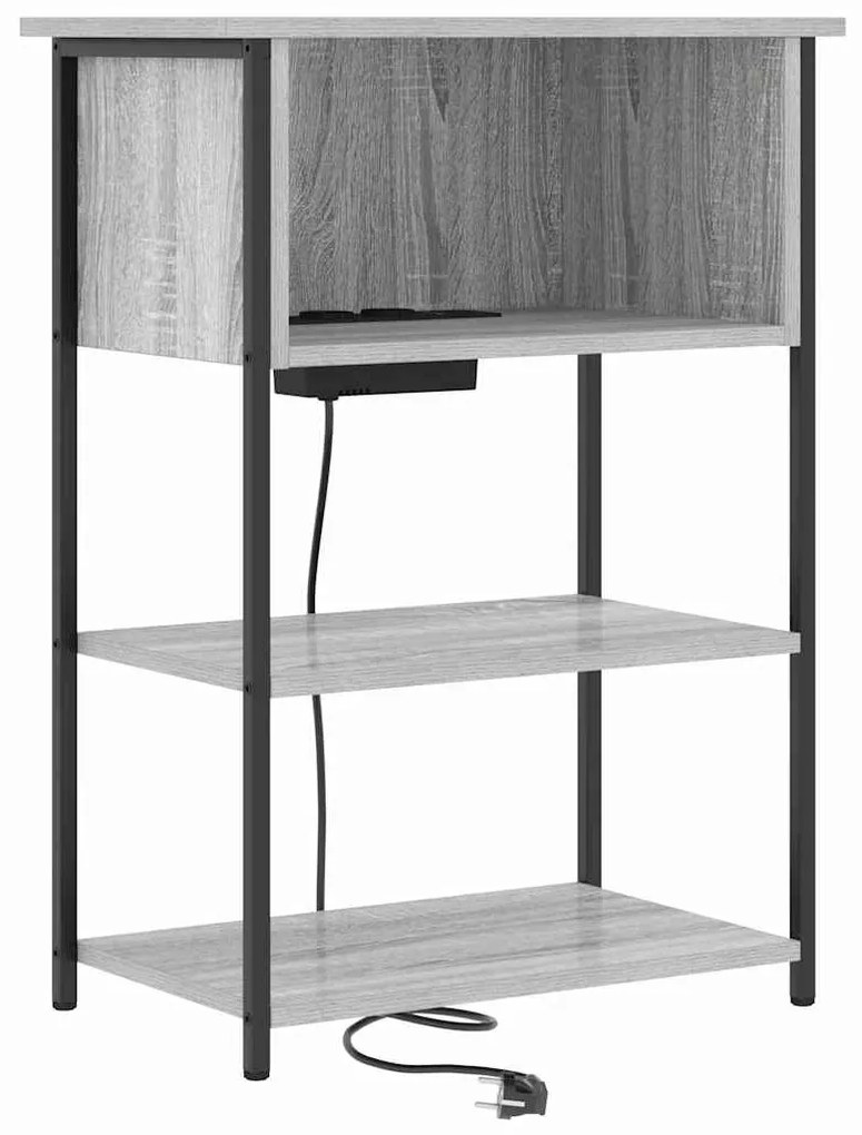 vidaXL Κομοδίνο Γκρι sonoma 55 x 31 x 76 εκ Επεξεργασμένο ξύλο