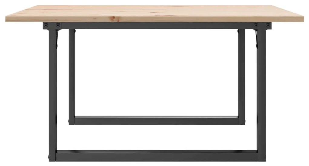 vidaXL Τραπεζάκι Σαλονιού Πλαίσιο Ο 90x90x45εκ Μασίφ Πεύκο/Ατσάλι