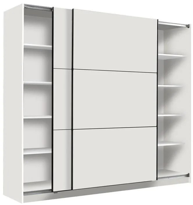 Ντουλάπα Sierra 220 Λευκό 217x62.5x210 εκ. 217x62.5x210 εκ.