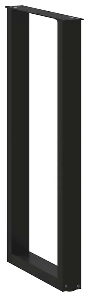 vidaXL Πόδια Τραπεζιού Μπαρ σε Σχήμα U 2 τεμ. Μαύρο 50x(100-101) εκ. Ατσάλι