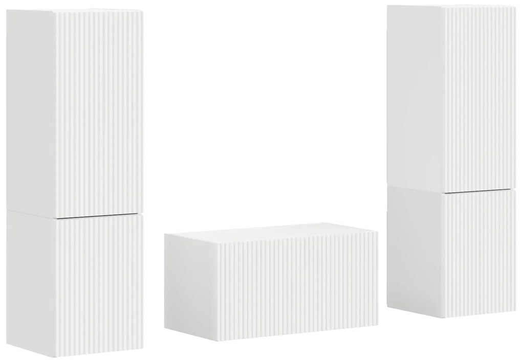 vidaXL 3 pcs Λευκό