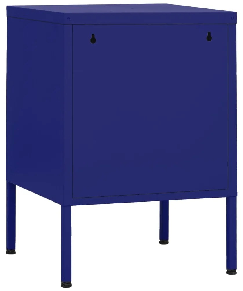 vidaXL Κομοδίνο Ναυτικό Μπλε 35 x 35 x 51 εκ. από Ατσάλι