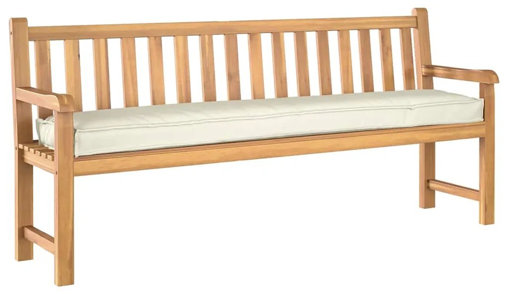 vidaXL Μαξιλάρια Πάγκου 2 Τεμαχίων Κρεμ 200x40x8 εκ σε ύφασμα Oxford