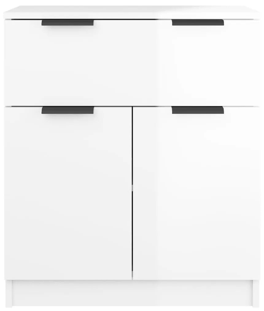vidaXL Ντουλάπι Γυαλιστερό Λευκό 60 x 30 x70 εκ. Επεξεργασμένο Ξύλο