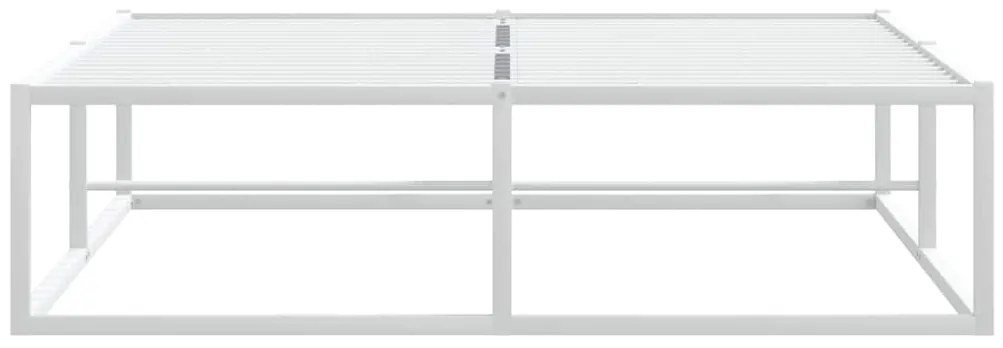 vidaXL Πλαίσιο κρεβατιού χωρίς στρώμα Λευκό 120x200 cm Μεταλλικό