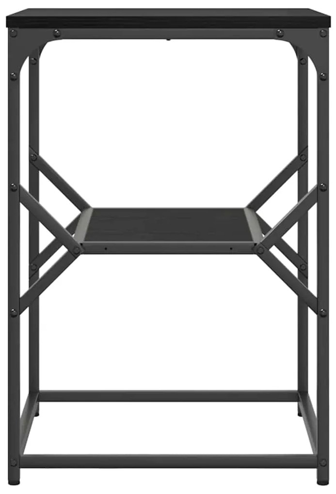 vidaXL Τραπεζάκι Πλευράς Μαύρη δρυς 41 x 40 x 60 εκ.