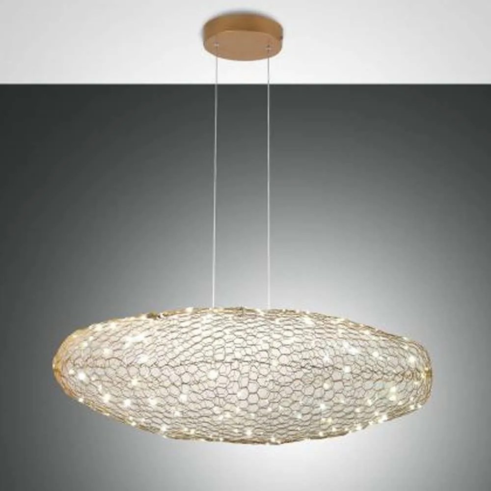 Φωτιστικό Οροφής Sumter 3693-40-225 18W Led 80x35x200cm Gold Matt Fabas Luce Μέταλλο