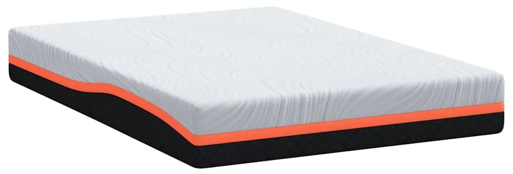 vidaXL Στρώμα Λευκό και Γκρι 160 x 200 cm Pěna