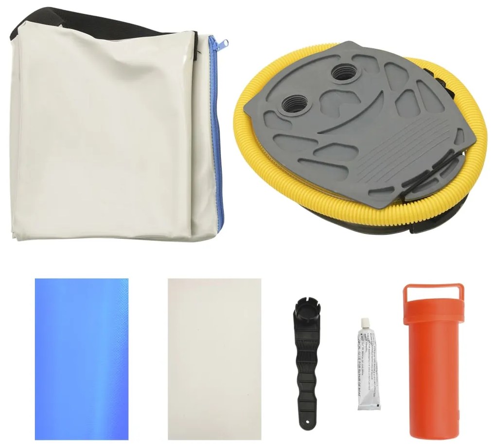 Στρώμα Ενόργανης Φουσκωτό Μπλε 600 x 100 x 20 εκ. PVC με Τρόμπα - Μπλε