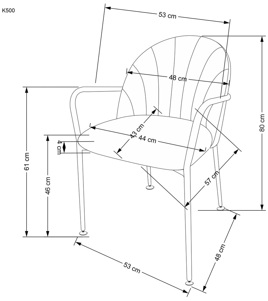 K500 chair beige / black DIOMMI V-CH-K/500-KR