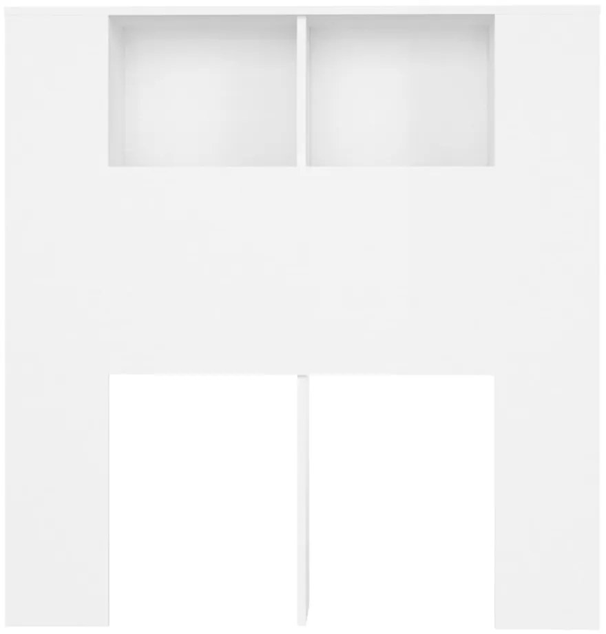 vidaXL Κεφαλάρι Με Αποθηκευτικό Χώρο Λευκό 100 x 18,5 x 104,5 εκ.
