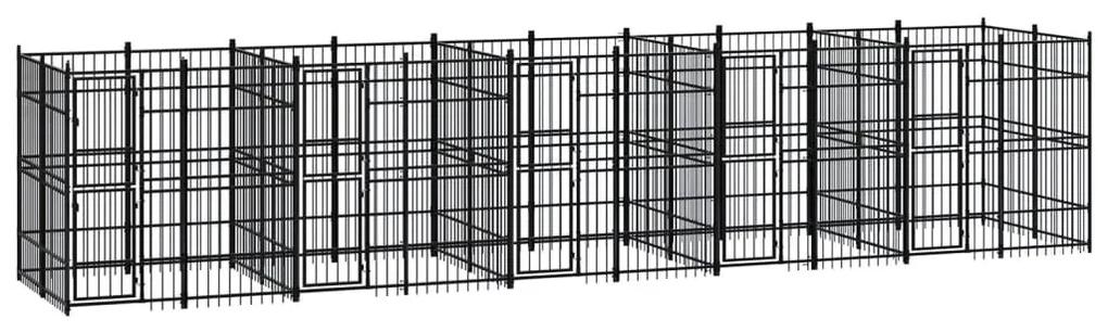 Κλουβί Σκύλου Εξωτερικού Χώρου 18,43 μ² από Ατσάλι - Μαύρο