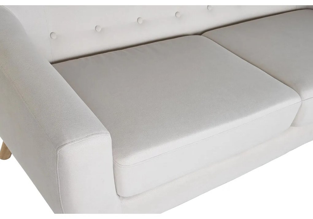 Καναπές DKD Home Decor Φυσικό πολυεστέρας ξύλο καουτσούκ Κρεμ (172 x 82 x 82 cm)
