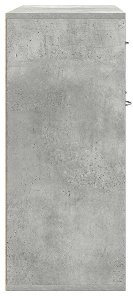 vidaXL Μπουφές Γκρι του Σκυροδέματος 88 x 30 x 70 εκ. από Επεξ. Ξύλο