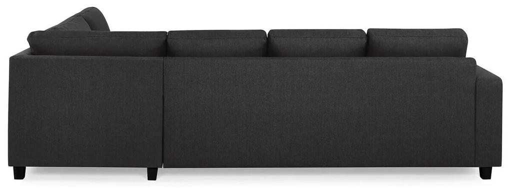 Γωνιακός Καναπές Scandinavian Choice C171, Ανθρακί, Μαύρο, 283x199x80cm, Πόδια: Πλαστική ύλη | Epipla1.gr