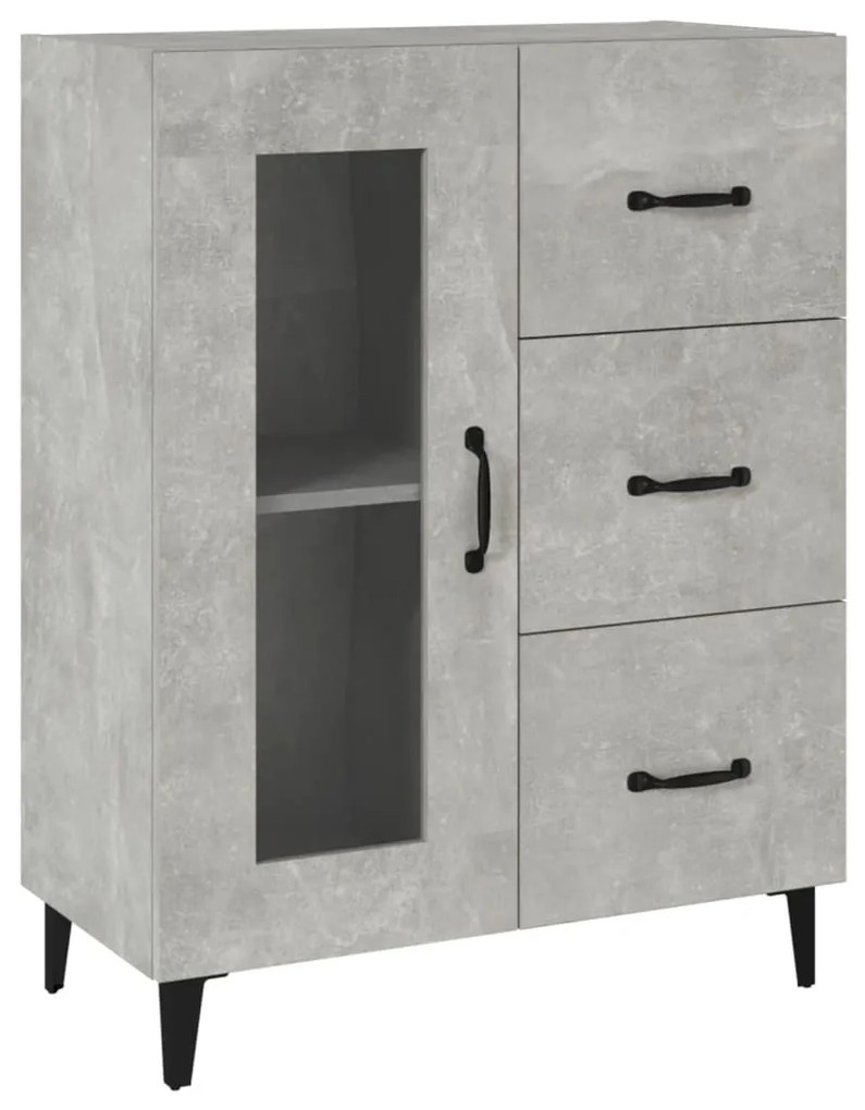vidaXL Ντουλάπι Γκρι Σκυροδέματος 69,5x34x90 εκ. Επεξεργασμένο Ξύλο