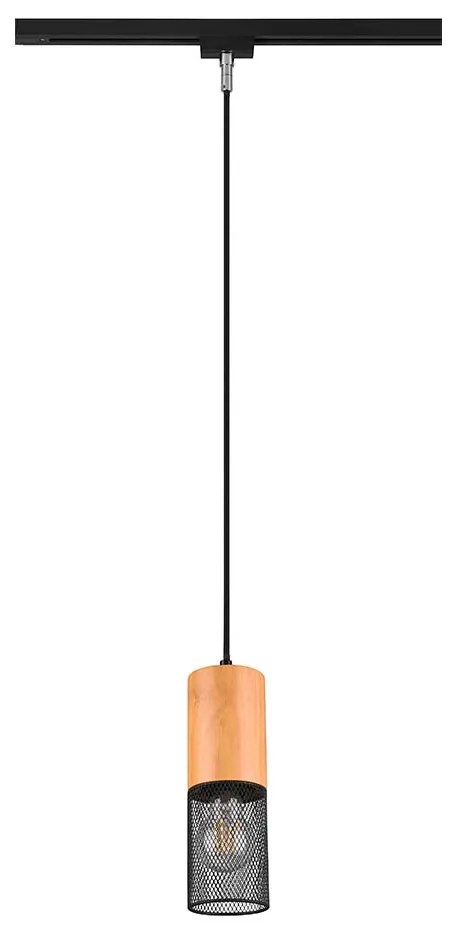 Σποτ Ράγας DUOline Trio Lighting Tosh 73430132 Ξύλο-Μαύρο Ματ