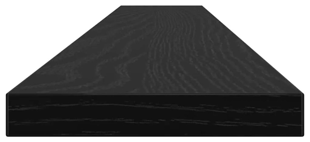 vidaXL Ράφι Βιβλίων 4 pcs Μαύρο 100 x 10 x 1,5 cm Επεξεργασμένο ξύλο