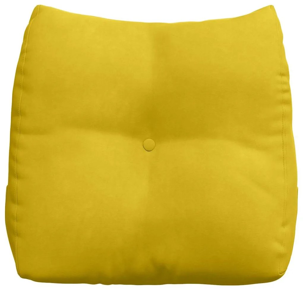 vidaXL Μαξιλάρι Πλάτης Κίτρινο 45 x 24 x 50 εκ Βελούδο