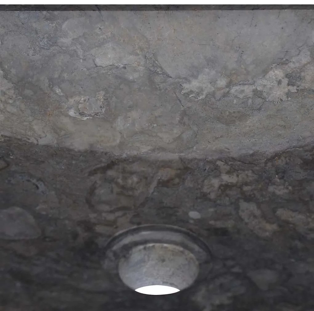 vidaXL Νιπτήρας Μαύρος 40 x 40 x 10 εκ. Μαρμάρινος