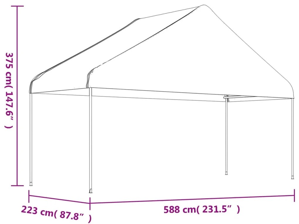 ΚΙΟΣΚΙ ΜΕ ΤΕΝΤΑ ΛΕΥΚΟ 6,69 X 5,88 X 3,75 Μ. ΑΠΟ ΠΟΛΥΑΙΘΥΛΕΝΙΟ 3155519