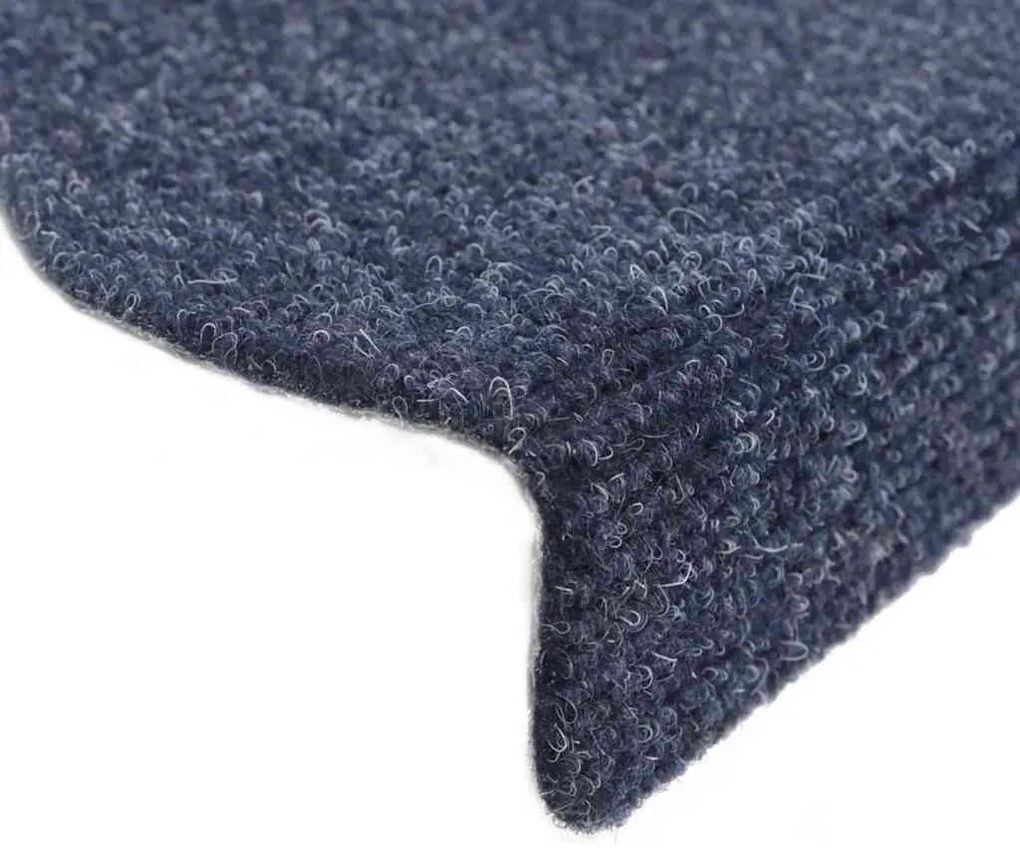 vidaXL Πατάκια Σκαλιών Αυτοκόλλητα 10 τεμ. Μπλε Ημίστρογγυλά Μεγάλα 65x21x4 εκ.