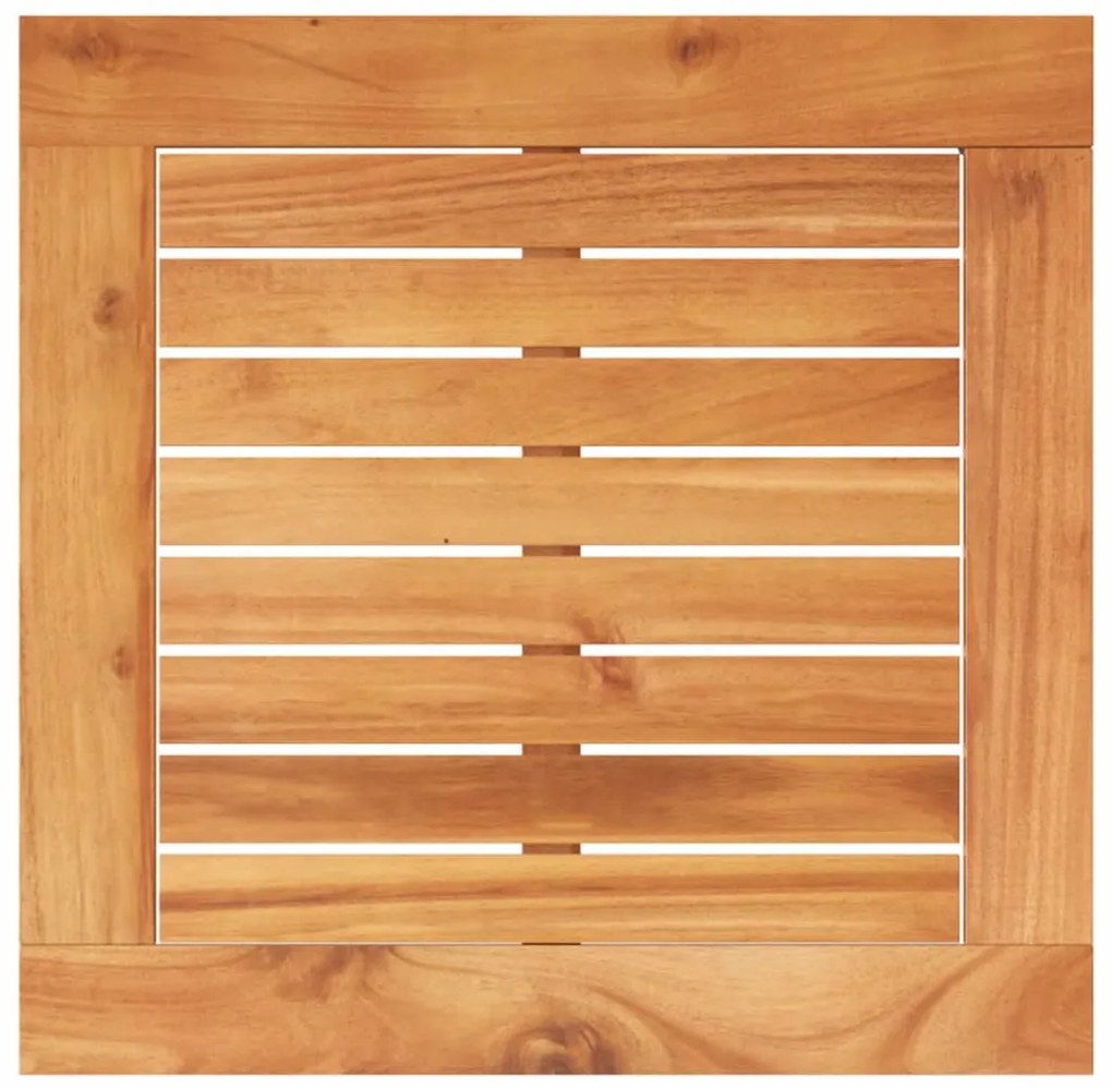 vidaXL Τραπέζι Κήπου Μαύρο 38x38x42 εκ. Συνθετικό Ρατάν &amp; Ξύλο Ακακίας