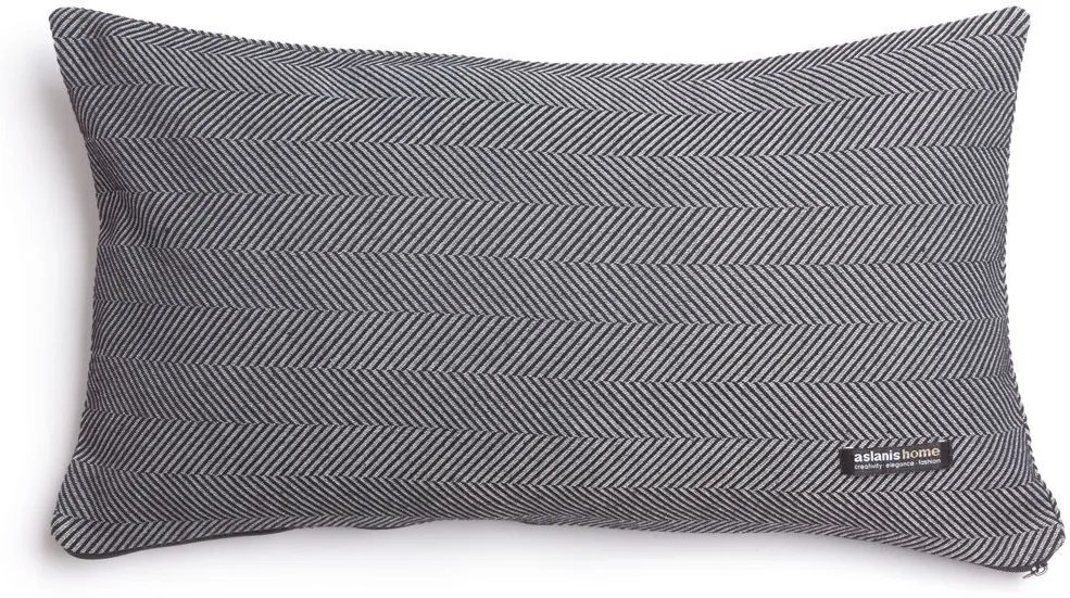 Διακοσμητική μαξιλαροθήκη Aslanis Home Atheras-Mauro-Ashmi-30 x 50 εκ.