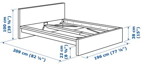 MALM έπιπλα υπνοδωματίου, 4 τεμ. 180x200 cm 794.882.10