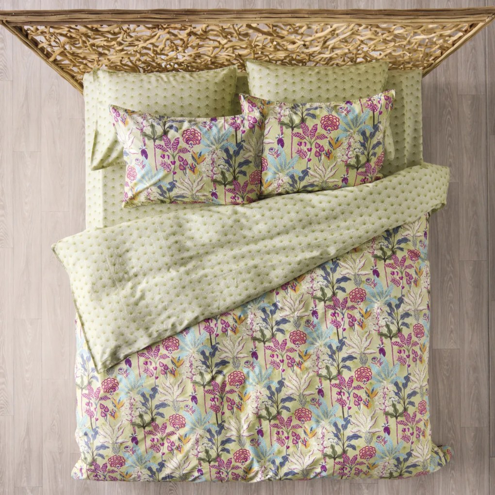Παπλωματοθήκη Υπέρδιπλη (Σετ 220x240) 2 Όψεων Kentia Stylish Zuba 10 Green