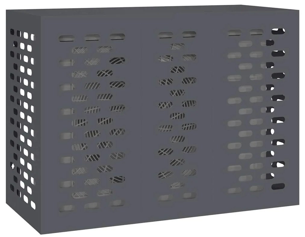 vidaXL Κάλυμμα κλιματιστικού Ανθρακί 110 x 50 x 80 cm Ατσάλι