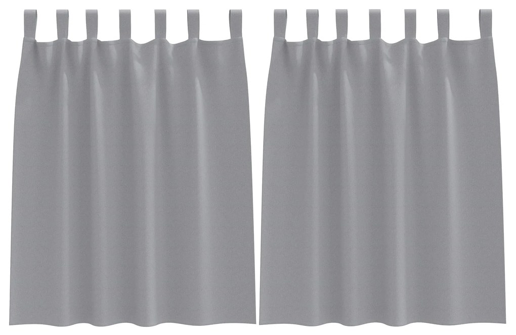 vidaXL Κουρτίνες συσκότισης 2 pcs Ανοιχτό γκρι 140 x 140 cm