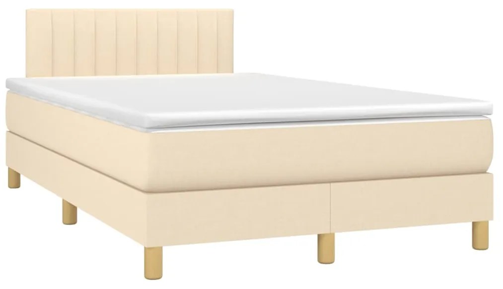 ΚΡΕΒΑΤΙ BOXSPRING ΜΕ ΣΤΡΩΜΑ ΚΡΕΜ 120X200 ΕΚ. ΥΦΑΣΜΑΤΙΝΟ 3140766