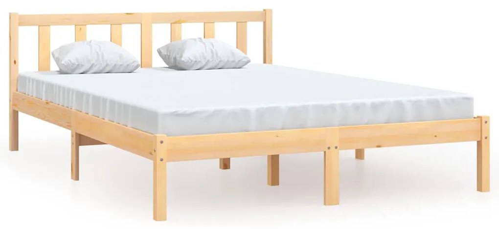 vidaXL Πλαίσιο Κρεβατιού 120 x 190 εκ. Μασίφ Πεύκο Small Double