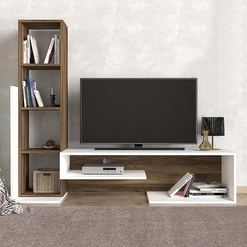 ΣΥΝΘΕΣΗ ΤΗΛΕΟΡΑΣΗΣ BEND MEGAPAP ΧΡΩΜΑ ΛΕΥΚΟ - ΚΑΡΥΔΙ 153,6X39X131ΕΚ.