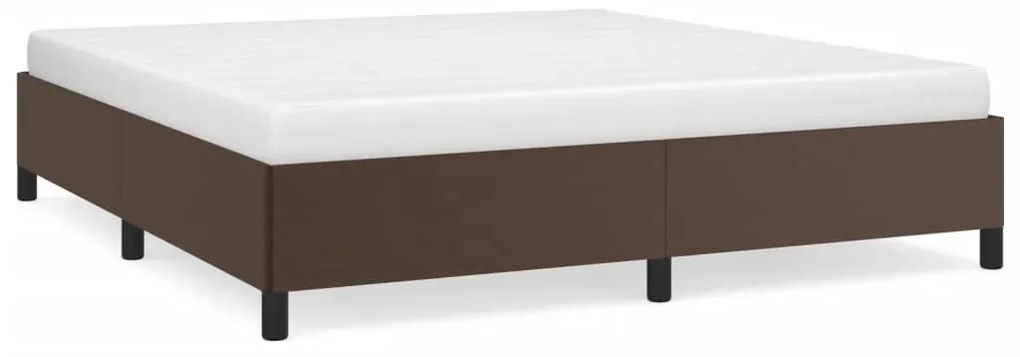 vidaXL Πλαίσιο Κρεβατιού Καφέ 180x200 εκ. από Συνθετικό Δέρμα