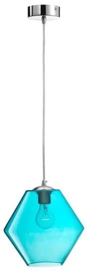Κρεμαστό Φωτιστικό Οροφής Φ23cm E27 60W Γυαλί Luma Lighting-114-01022-04-bleu-Μπλε 114-01022-04-bleu