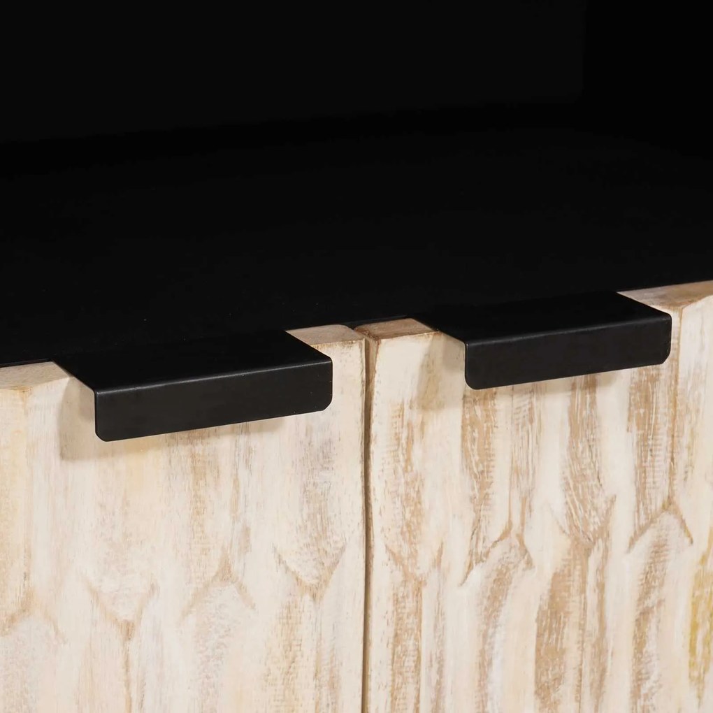 vidaXL Πλαϊνό γραφείο Λευκό Φινίρισμα Καθαρισμού 60 x 33 x 75 cm