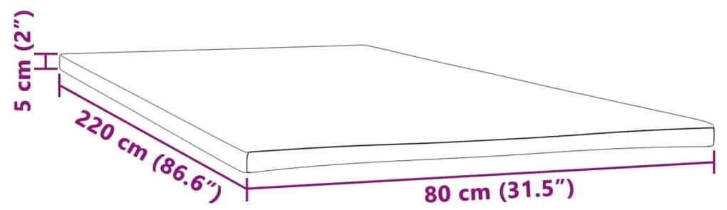 Ανώστρωμα 80 x 220 εκ. 5 εκ. - Λευκό